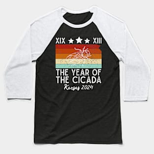 Great Cicada The Year Of Cicada 2024 XIX XIII USA Kansas Baseball T-Shirt